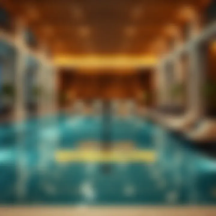 Amenities area featuring a lavish pool and relaxation zone