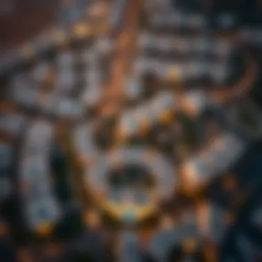 Aerial view of Jumeirah Village Circle