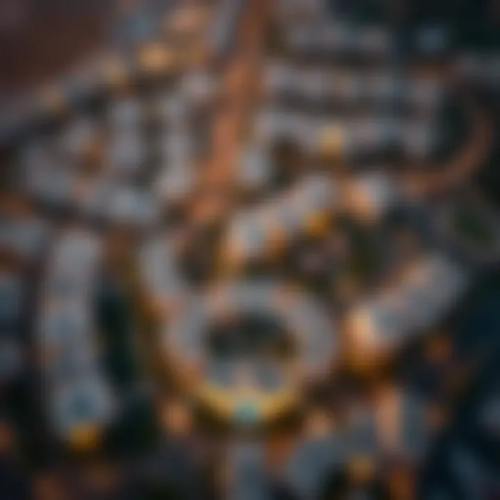 Aerial view of Jumeirah Village Circle