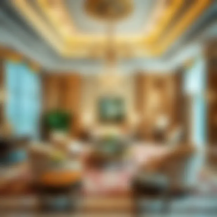 Luxurious interior of a Royal Residence highlighting opulent furnishings and decor.