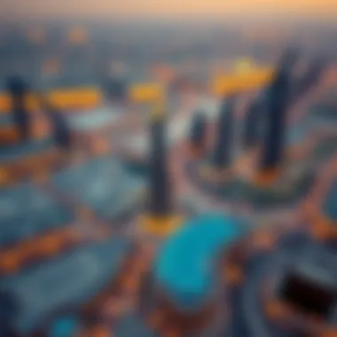 Map illustrating Latifa Tower's location in relation to key landmarks in Dubai