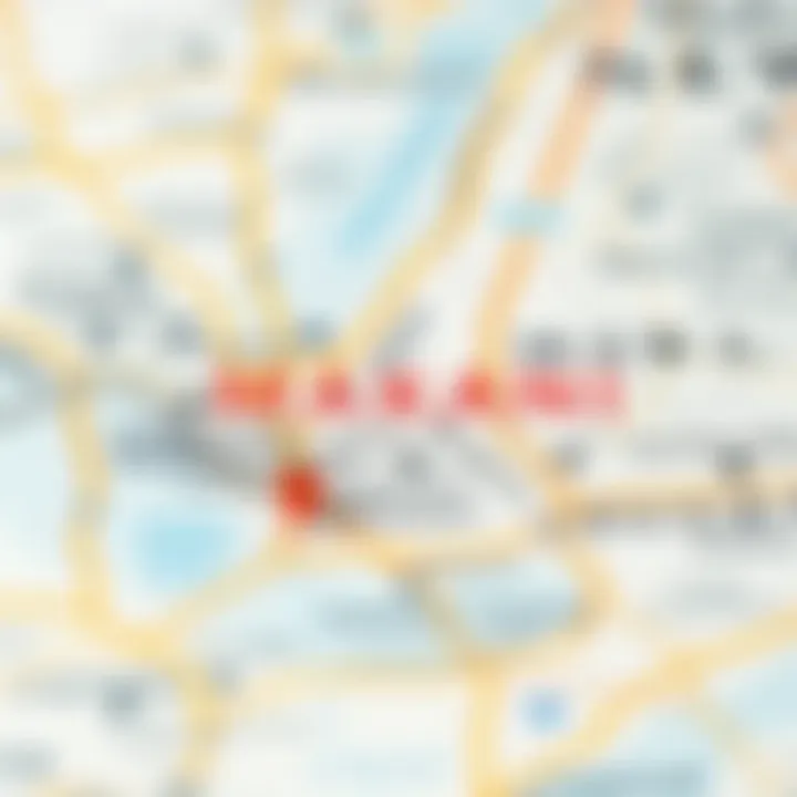 Map Highlighting Makani Number Locations A map of Dubai highlighting the location of properties with Makani numbers