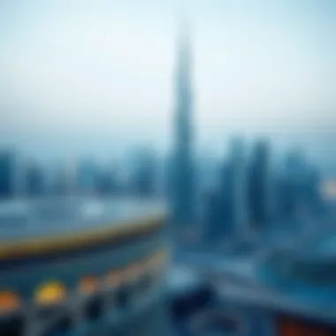 Dubai's Luxury Skyline Stunning skyline of Dubai showcasing luxury high-rises