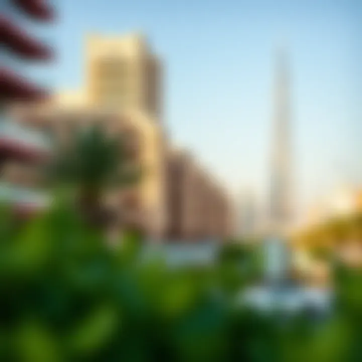 Vibrant neighborhood surrounding Moosa Tower