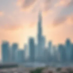Skyline of Dubai showcasing modern architecture