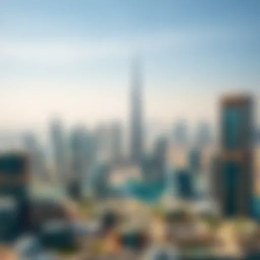 A skyline view of Dubai showcasing iconic real estate developments