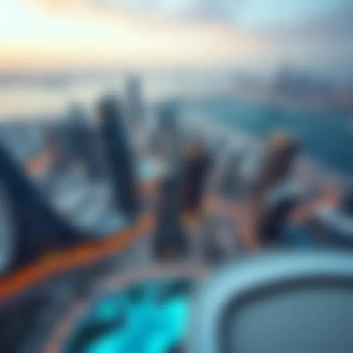 Aerial perspective of Nimir Building within the Dubai skyline