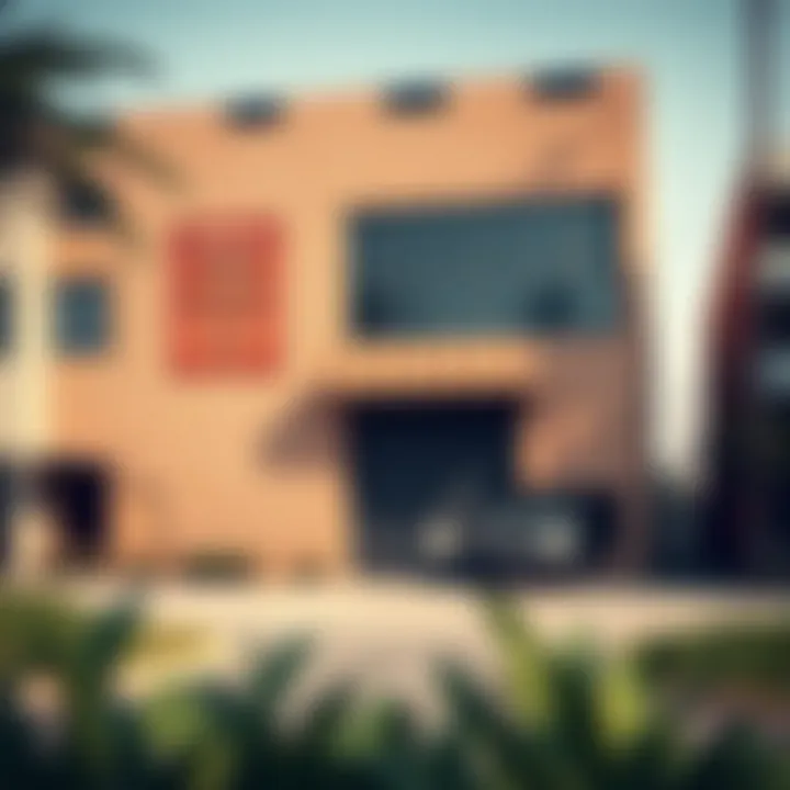 Exterior view of a warehouse in Alserkal Avenue