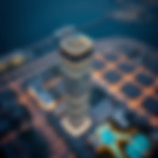 Aerial view of Polaris Tower showcasing its modern architecture