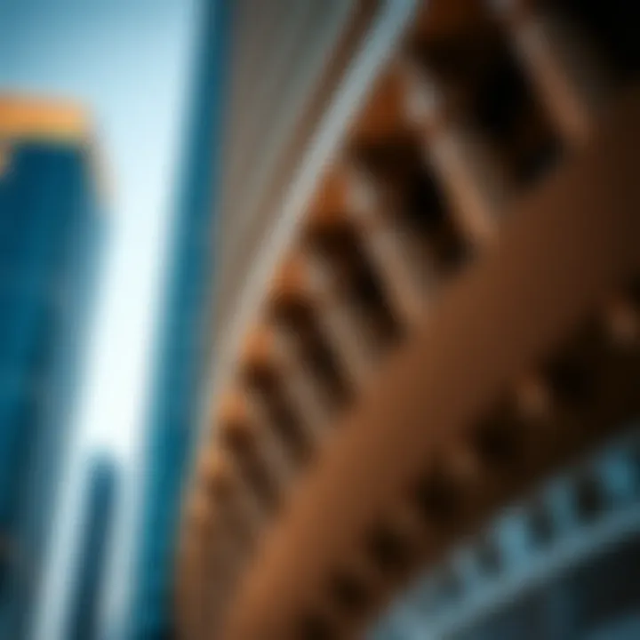 Architectural Features of Polaris Tower Close-up of the architectural details of Polaris Tower