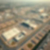 Aerial view of Ras Al Khor Industrial Area showcasing its expansive layout and industrial facilities