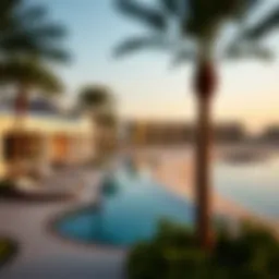 Luxury beachfront view of Rixos Dubai Island