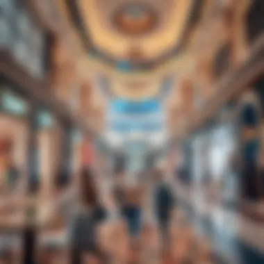 Elegant Ambiance of Luxury Shopping Luxurious shopping mall interior with elegant decor
