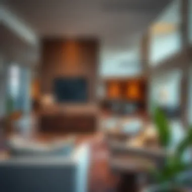 Modern lounge area for guest relaxation