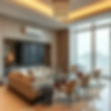 Interior design of a luxury apartment in Tamouh Tower