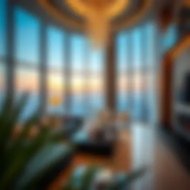 Elegant interior design of a modern penthouse