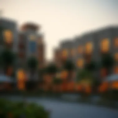 Luxurious residential buildings in The Greens area