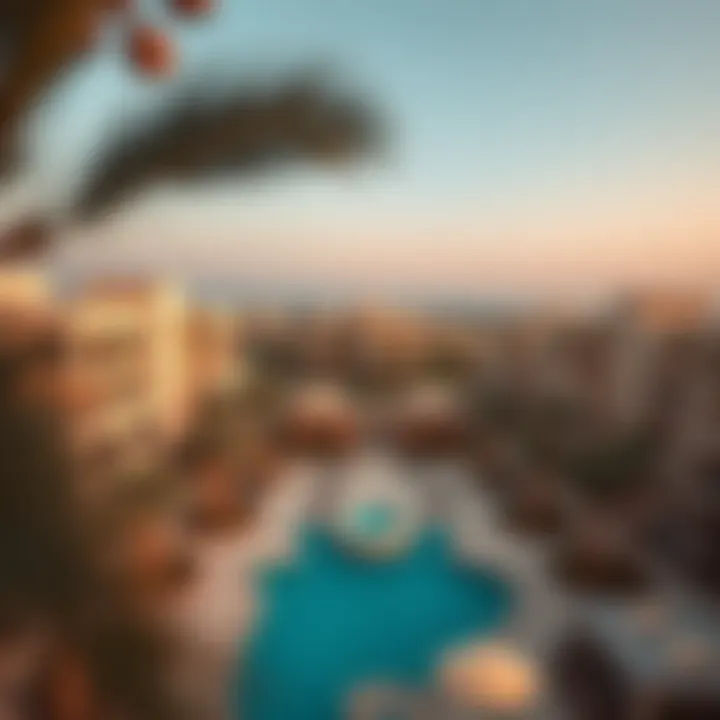 Luxurious Residences at Palm Crescent Aerial view of the Palm Crescent showcasing luxurious residences.