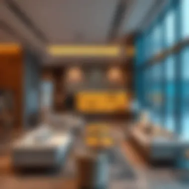 Innovative Interior Layout Innovative interior layout of a real estate showroom