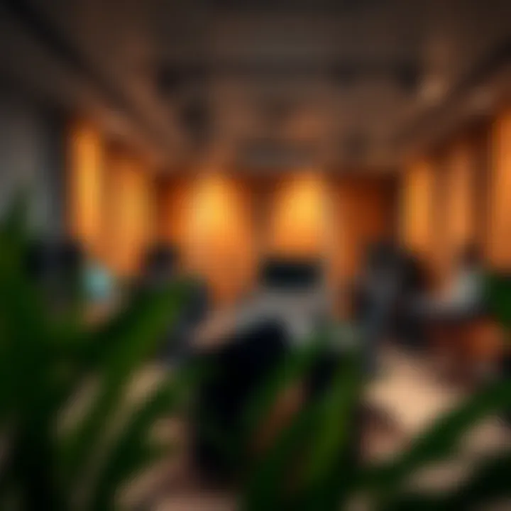 A collaborative music production space equipped with advanced technology