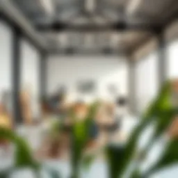 A modern art studio showcasing innovative design and artistic expression