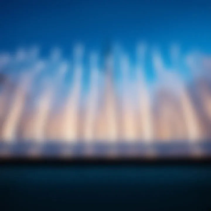 Spectacular water formations choreographed to music