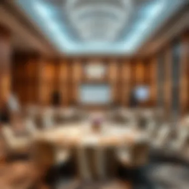 Business Event Setup in Trade Center 1 Conference room inside Trade Center 1 set up for a business event