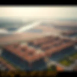 Aerial view of اسكان زايد community showcasing residential layout