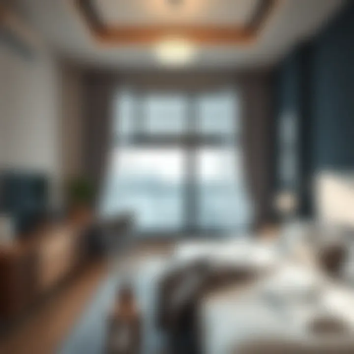 Cozy interior of a bed space rental highlighting modern amenities