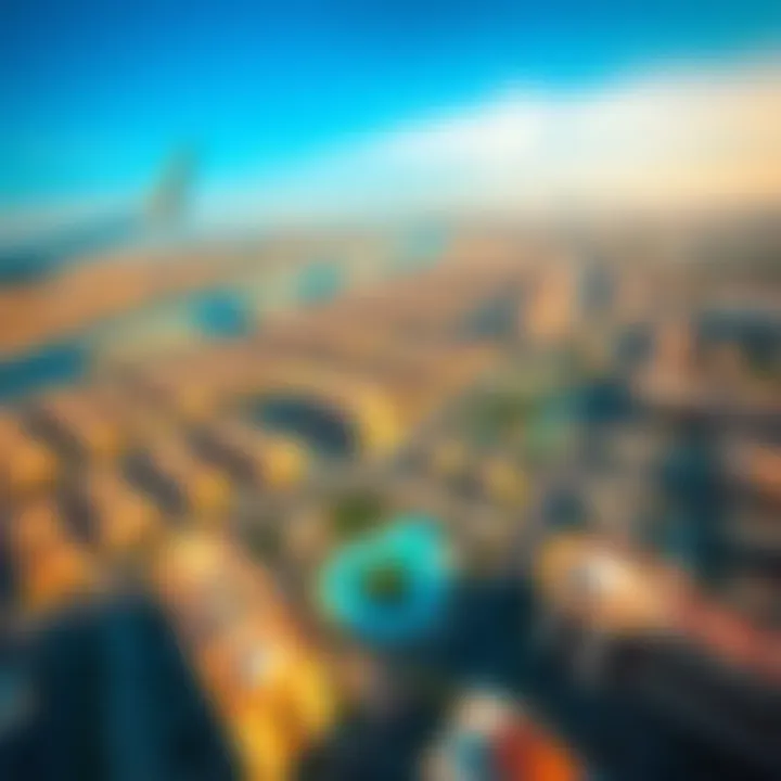 Aerial view of Dubai's skyline highlighting luxury neighborhoods