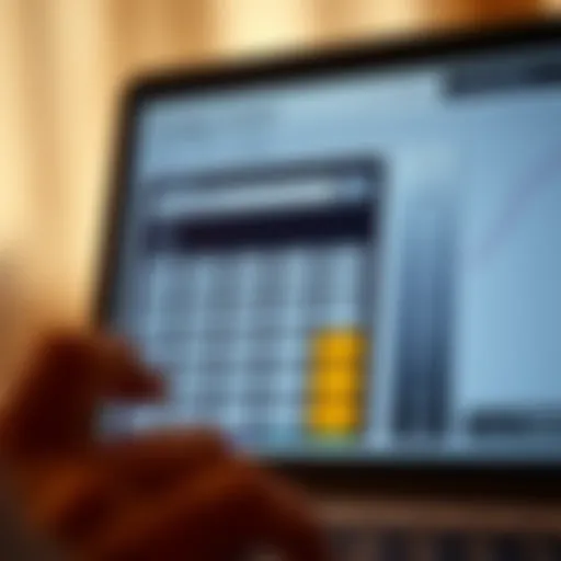 Detailed mortgage calculator interface showcasing input fields and results