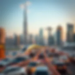 Luxurious skyline of Dubai showcasing modern architecture