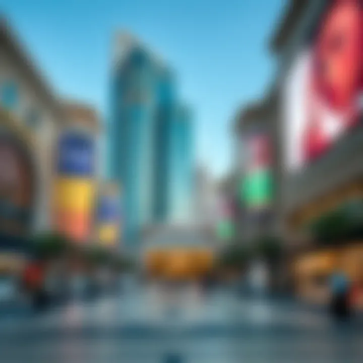 Exclusive Shopping in Dubai High-end shopping district featuring luxury brands