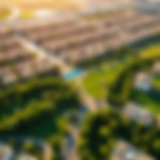 Aerial view of Villanova community highlighting its layout and greenery