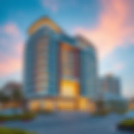 Stunning exterior view of Wasl Port Views Building Two showcasing its modern architecture